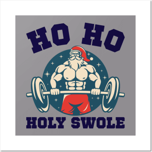 Swolen Gym Santa Clause, funny pumping iron, Posters and Art